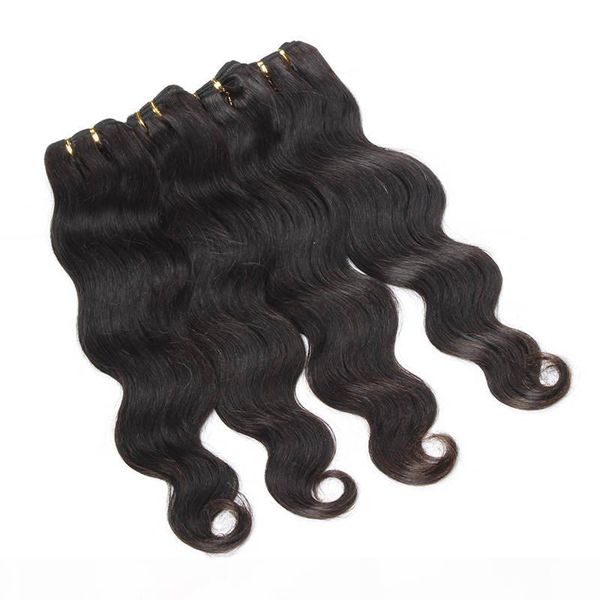 

brazilian black color body wave hair weave bundles 100% human hair extensions 1 pieces 100g 10-30 inchs double weft hair weaving