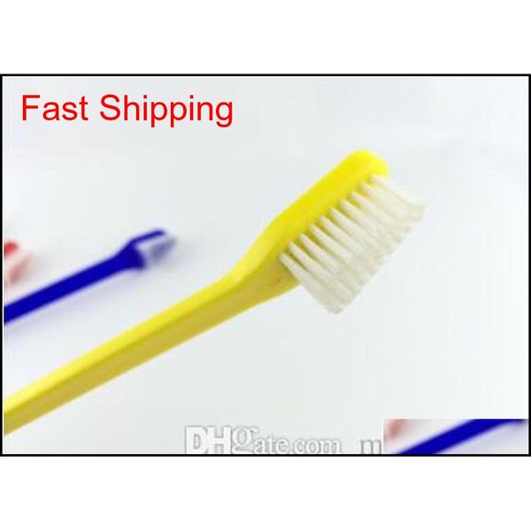 

pet puppy plastic toothbrush dog double heads toothbrushes multi color cat cleaning teeth tool p qylefd packing2010