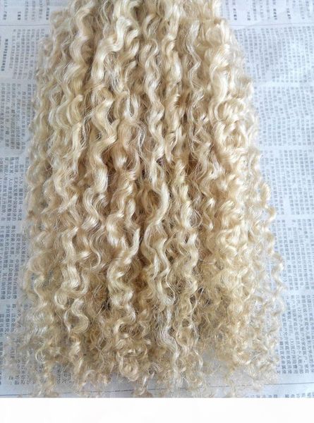 

brazilian human virgin remy curly hair weft natural curl weaves unprocessed blonde 613# double drawn clip in extensions, Black;brown