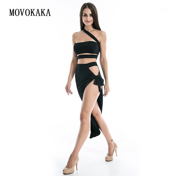 

women's set summer tracksuit women straples woman tracksuit two piece set crop and bandage skirt plus size women outfit1, White