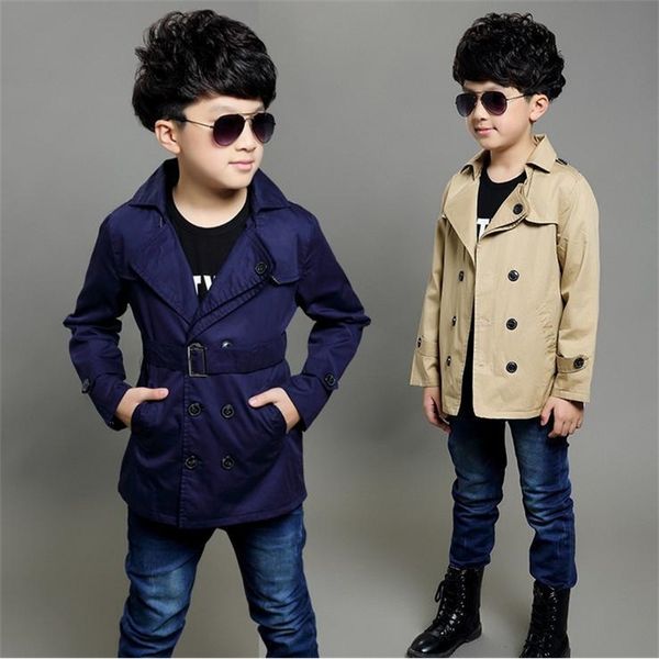 

classic kids boy trench coat gentleman causal trench coat for 4-12years boys kids children outerwear clothes y200901, Camo