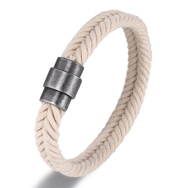 

mkendn винтаж шарм хлопок веревочка wrap тканые мужчины браслеты женщин магнитные застежки браслетов браслет ручной работы ювелирные изделия