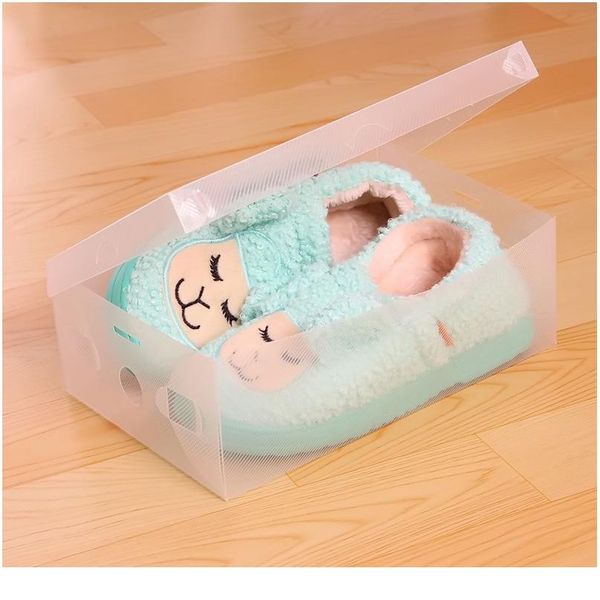 

10pcs shoes box organizer transparent dustproof storage box superimposed shoe cabinet clamshell shoe organizer shoe bbyean