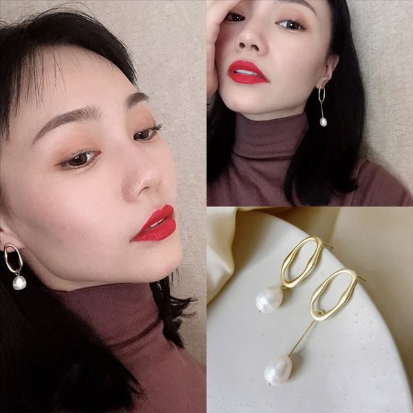 

anh s'steel zircon long earring tassel for 925 sterling silver women pendientes earring stud earrings korean earings gold earing gold, Golden