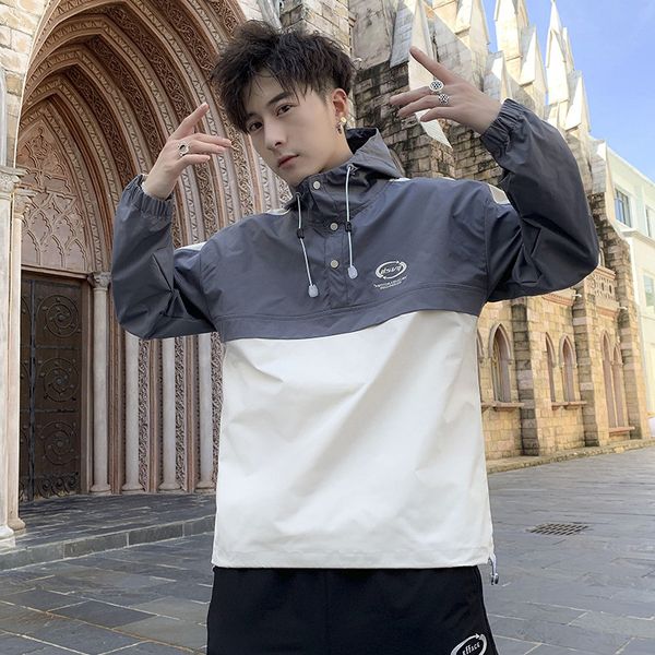 

2020 весна осень повседневная мужская куртка с капюшоном тупым человеком пальто куртки верхняя одежда одежда плюс размер m-4xl drone transpo, Black;brown