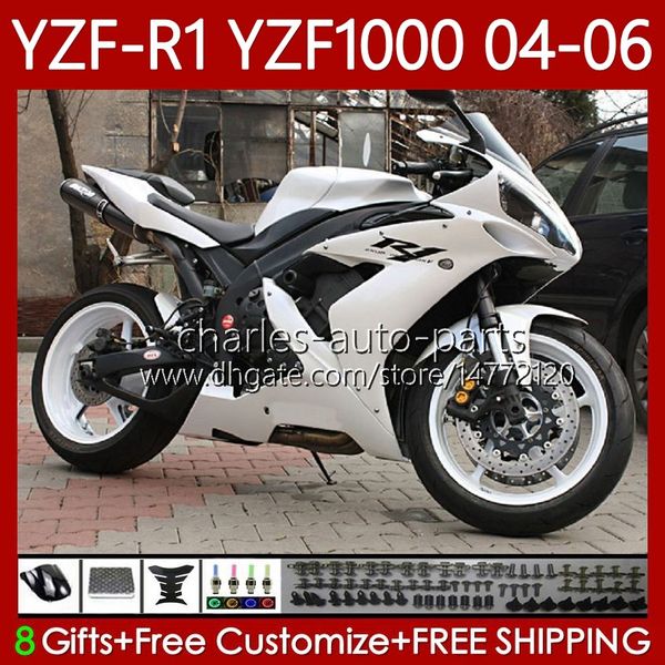 Kit corpo OEM per YAMAHA YZF-R1 YZF1000 YZF R 1 1000CC 2004 2005 2006 Carrozzeria 89No.149 YZF R1 1000 Bianco nero CC YZFR1 04 05 06 YZF-1000 2004-2006 Carene moto