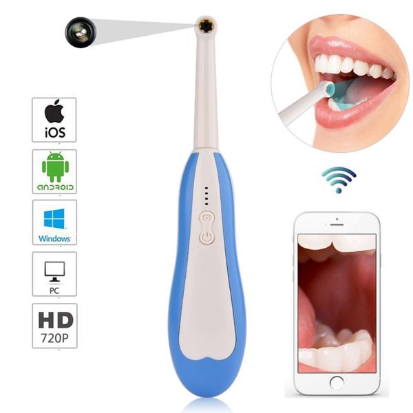 Endoscopio dentale orale Wifi LED Light USB Telecamera intraorale Video HD per dentista Endoscopio orale per ispezione dei denti Android Wireless