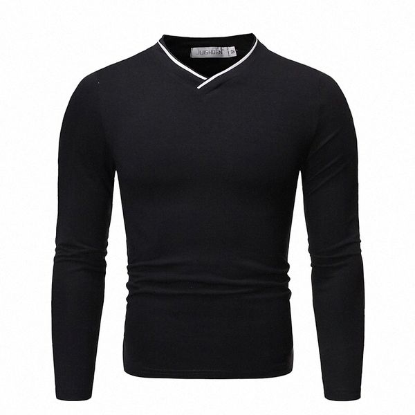 

men's golf shirt tennis shirt solid colored collar v neck daily long sleeve cotton basic white black dark gray p9bu#