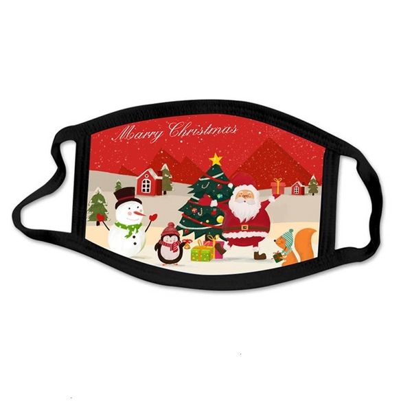 

christmas kids printed xmas fashion face masks anti dust fog snowflake mouth cover