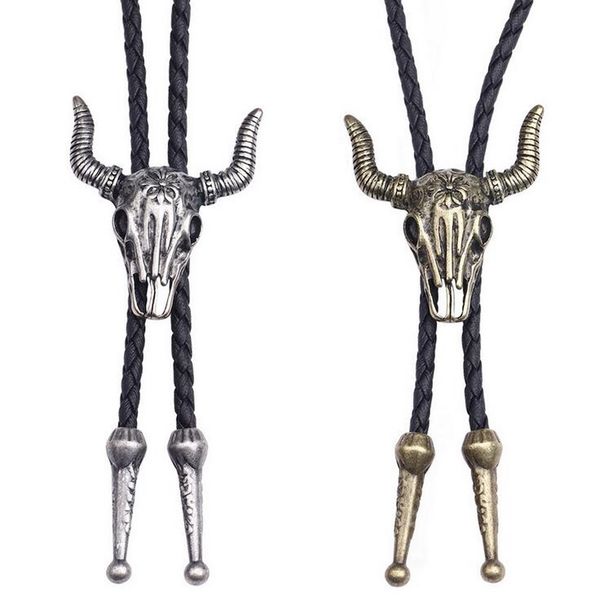 

new men necklace metal sheep head new men necklace metal sheep head bolo tie dance rodeo western cowboy bronze necktie western t, Silver