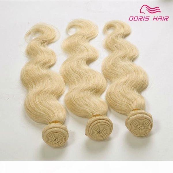 

wholesale blonde #613 brazilian body wave hair weaves 3 bundles peruvian indian malaysian human hair weft hair products dhl, Black