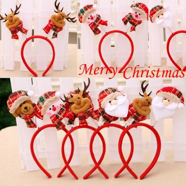 

1pc christmas headband xmas santa hair band head hoop headwear party constume decor fashion headband hat1