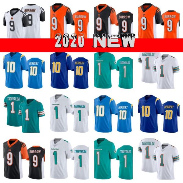 

2020 джерси мужчины цинциннати бенгальский джерси 9 джо барроу лос анджелес зарядное устройство 10 герберт майами dolphin 1 tua tatovailoa д, Black;red