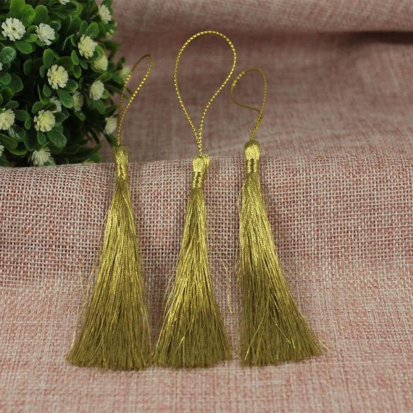 

mibrow 30pcs lot 80mm long gold color rayon thread silk tassels earrings charms tassels for diy jewelry making borlas piel h jllykl
