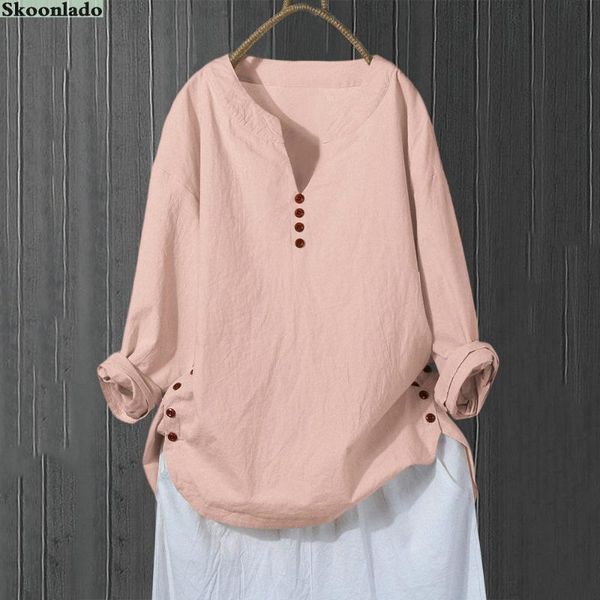 

spring women cotton linen s-5xl plus size lady blouse good solid elegant casual working oversea original design, White