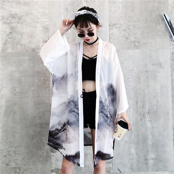 

women's jackets 2021 women summer jacket harajuku style satin kimono yukata vintage stage performance costume japanese coat, Black;brown