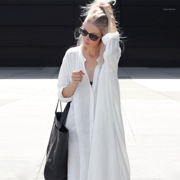 

cover-ups 2021 women summer beachwear long kaftan beach dress white cotton tunic bathing suit bikini wrap cover up oversize1