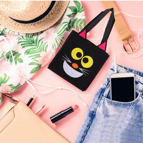 

gift wrap 3pcs halloween cloth candy bag portable pumpkin shape bag1