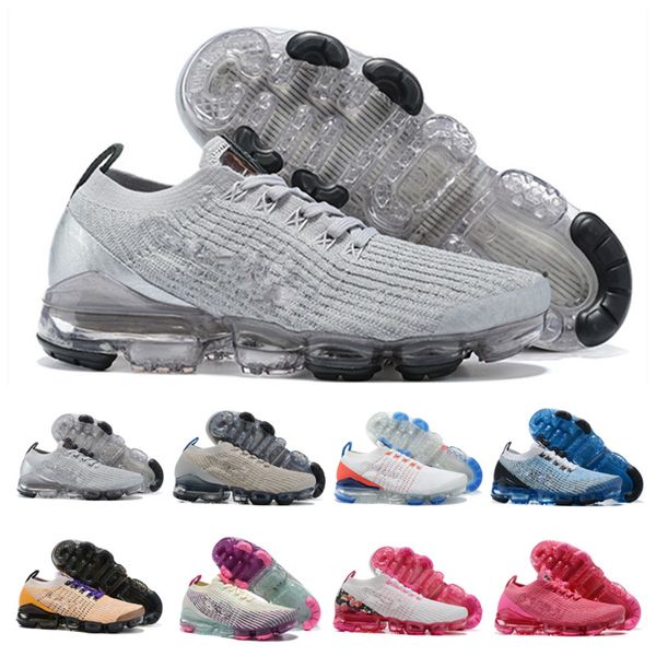 

35 colors new fly moc 3.0 knit men women running shoes air cushion true black white blue pink yellow chaussures sneakers