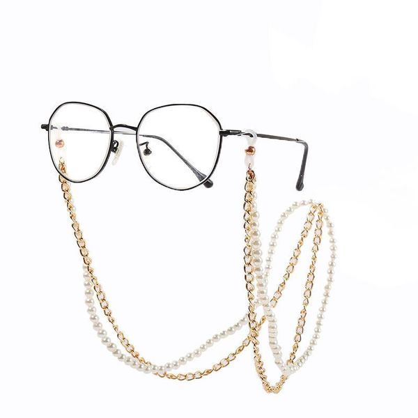

2021 luxury double layers chic pearl beads sunglasses chain holder glasses lanyard accessories 2021 luxury h jllztm