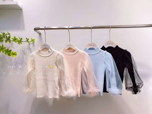 

autumn children's sweater et 2020 new korean knitwear girls' versatile top, Blue
