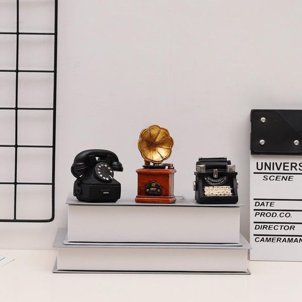 

decorative objects & figurines memory vintage mini resin crafts phonograph camera piano radio model nostalgia living room home decor po prop