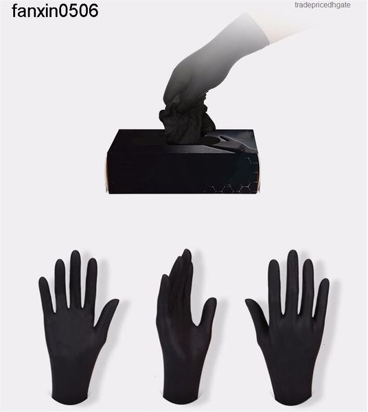 

nitrile original cleaning black washing household latex disposable glovelaboratory nail art tattoo 100pcs static gloves haqc