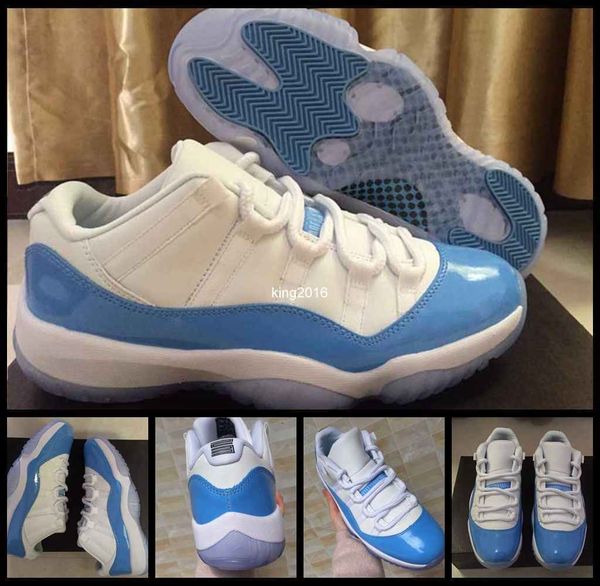

low 11 unc white university blue mens basketball shoes 11s north carolina sport basket ball sneak