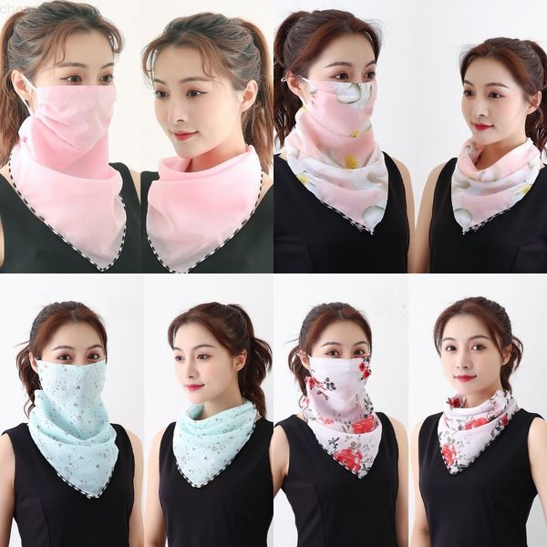 

ladies woman outdoor chiffon summer mask veil fashion cycling dustproof sunshade 36 patterns masks scarf