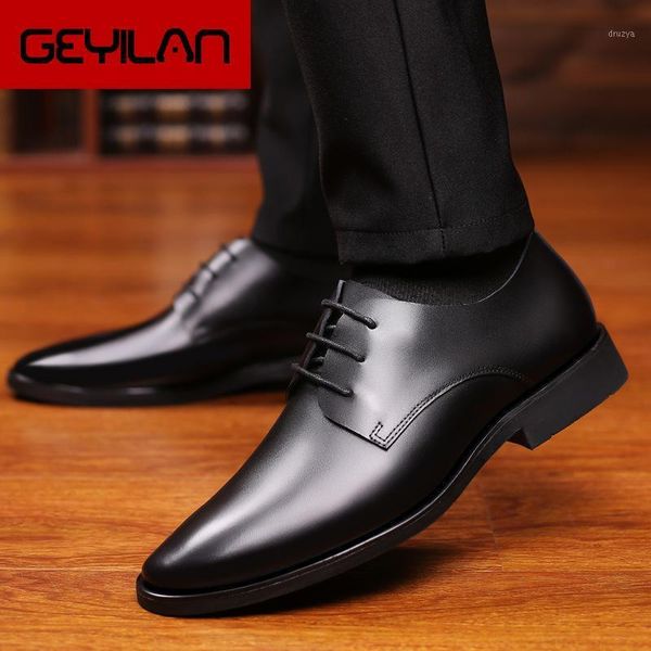 

designer formal oxford shoes for men wedding shoes leather italy pointed toe mens dress sapato oxford mascul 20201, Black