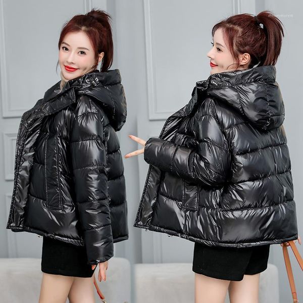 

women's down & parkas women's winter jacket women clothes woman warm cotton-padded coat female korean 2021 jackets mujer chaqueta, Black