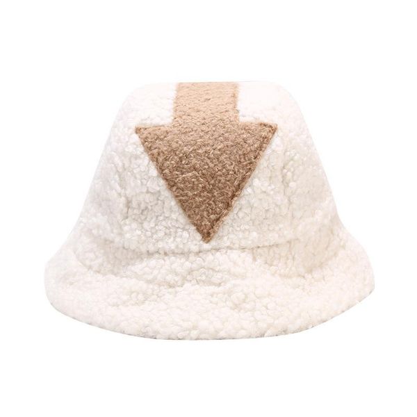 

wide brim hats fashion hip hop white lamb wool gorros fishing caps faux fur bucket women winter 2021, Blue;gray