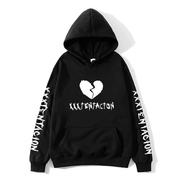 

2021 new the latest fashion sweatshirt rip xxxtentacion hip hop rapper hoodie jahseh dwayne onfroy revenge menswear z9b4, Black