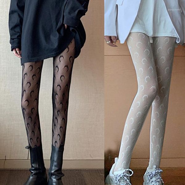

women lace pantyhose stockings wholesale women fashion moon print pattern tight lace pantyhose see-through stockings#y301, Black;white