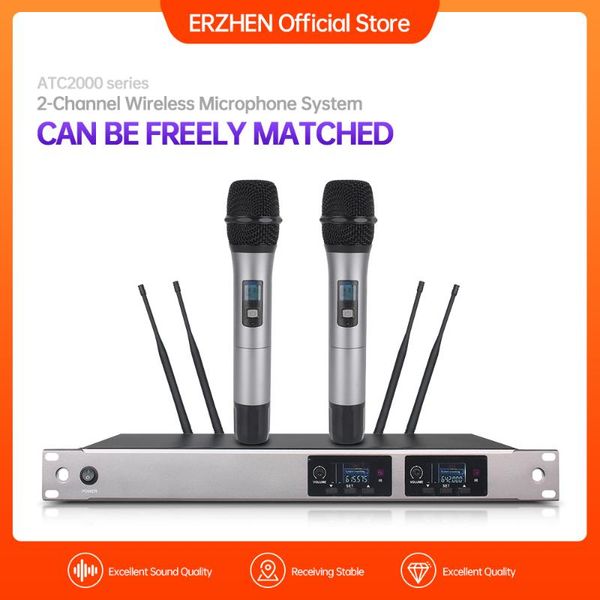 

microphones professional dual wireless microphone system stage performances a two erzhen 5g200