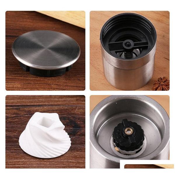 

stainless steel pepper mill grinder manual salt portable kitchen mill muller home kitchen tool spice sauce jlliok lottery2010