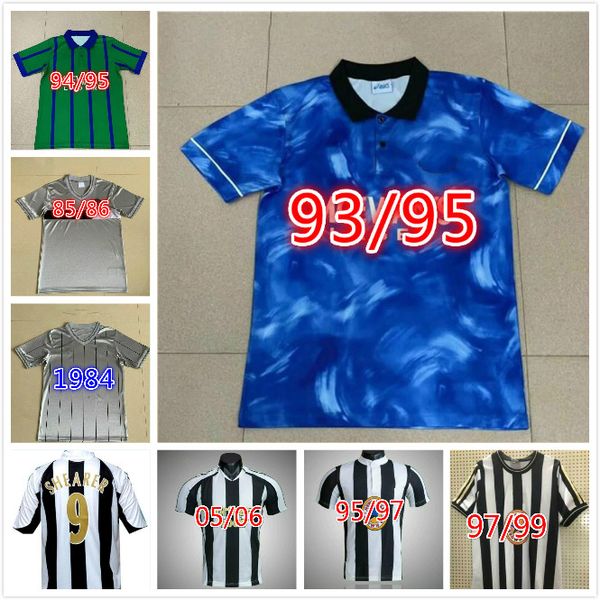 

top 1993/94 ретро футбольные трикотажные трикотажки birdsley sharserer asprilla emre ketsbaia 94/95 голубые футболки 1994 s-xxl, Black;yellow