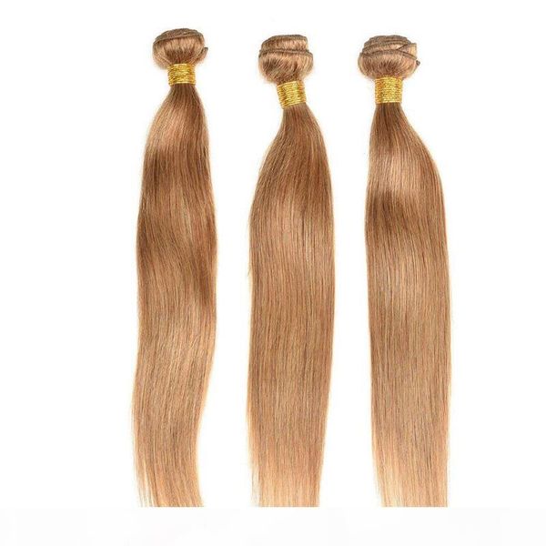 

new arrive brazilian honey blonde hair bundles #27 colored straight human hair extension unprocessed brazilian virgin hair weaves, Black