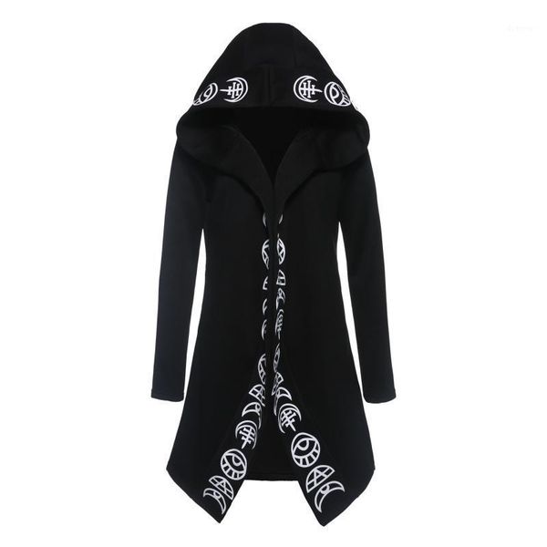 

women hoodies casual black gothic punk hip hop plus size loose hooded solid print cotton female fashion goth sweatshirts1