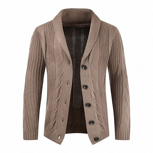 

men's cardigan knitted solid color chunky long sleeve sweater cardigans open front fall winter blue camel light gray r1vn#, White;black