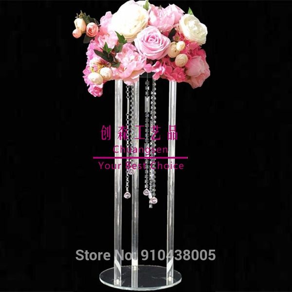 

party decoration bling wedding crystal acrylic stand road lead main table centerpiece flower home decorative favor