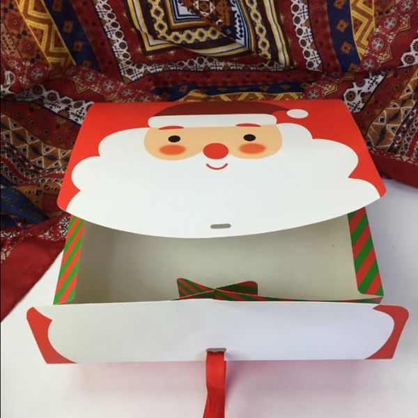 

large christmas eve xmas candy santa claus paper gift boxes case design printed packing box party activity decorations