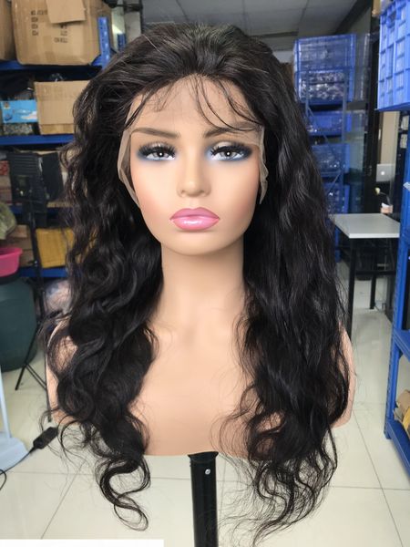 

body wave wigs human hair lace front popular style brazilian hair wigs for women wholesale price hair vendor, Black