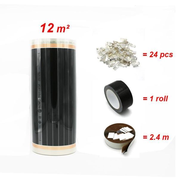 

12m2 electrical warm floor heating film, can cover 15~20m2 room, pet film copper carbon heating film1
