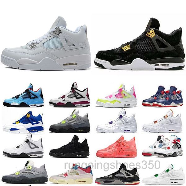 

jumpman 4 basketballs shoes 4s fire red union sail neon metallic purple mens trainers sneakers sports size 40-47 khk6