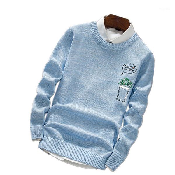 

bb-c1252 autumn winter 2018 youth men's fashion round collar students' knitted sweater wholesale1 men's sweaters, White;black