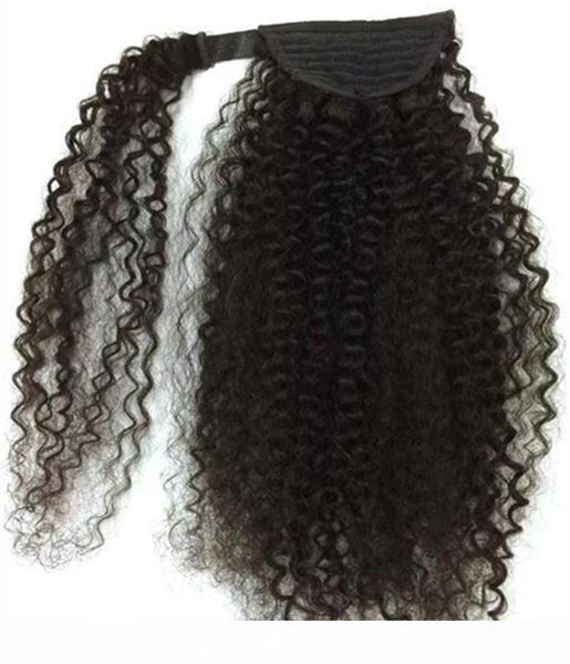 

160g afro kinky curly human hair ponytail for black women brazilian virgin hair drawstring ponytail hair extensions 10-24 inch