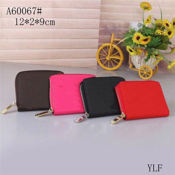 

zz new designer bags brand short zipper wallets card holder pu leather shoulder bag purse backpack printing wallet, Red;black