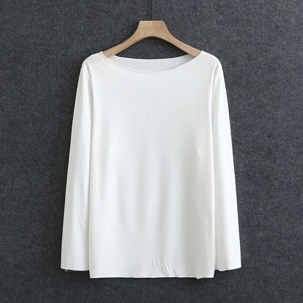 

long-sleeve casual simple t-shirts of a size large phxt, White