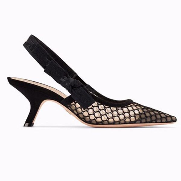 

black fashion comma heel women sandals slingback pump bow letter bandage high heel shoes woman runway pointed toe gladiaor sandals